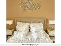 Vente-unique Lit avec tiroirs 180 x 200 cm - Tissu velours - Beige - LEOPOLD* Lit Avec Rangement