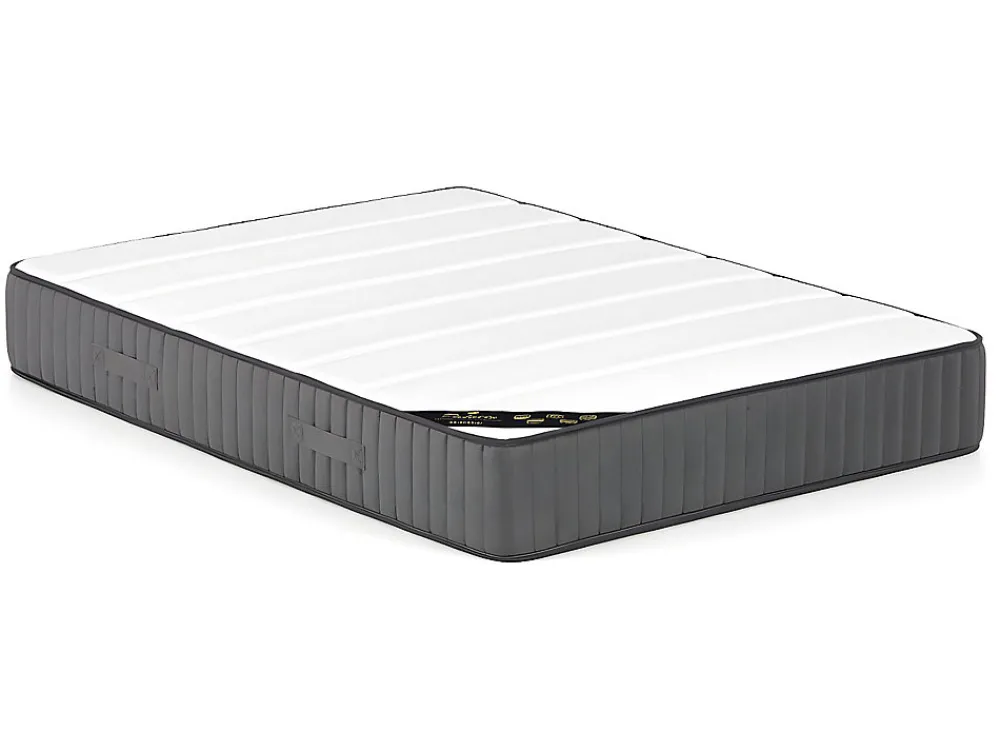 Lit avec tiroirs 140 x 190 cm - Tissu velours - Beige + Matelas - LEOPOLD>Vente-unique Clearance