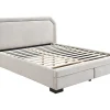 Lit avec tiroirs 140 x 190 cm - Tissu - Beige - INASTO>Vente-unique Best