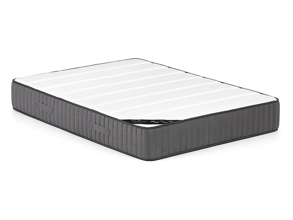 Lit avec tiroirs 160 x 200 cm - Tissu - Beige + Matelas - LEOPOLD>Vente-unique Outlet
