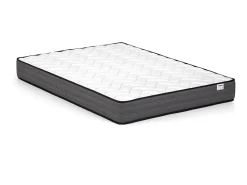 Vente-unique Lit avec tiroirs 160 x 200 cm - Tissu - Gris clair + Matelas - INASTO* Lit Avec Rangement