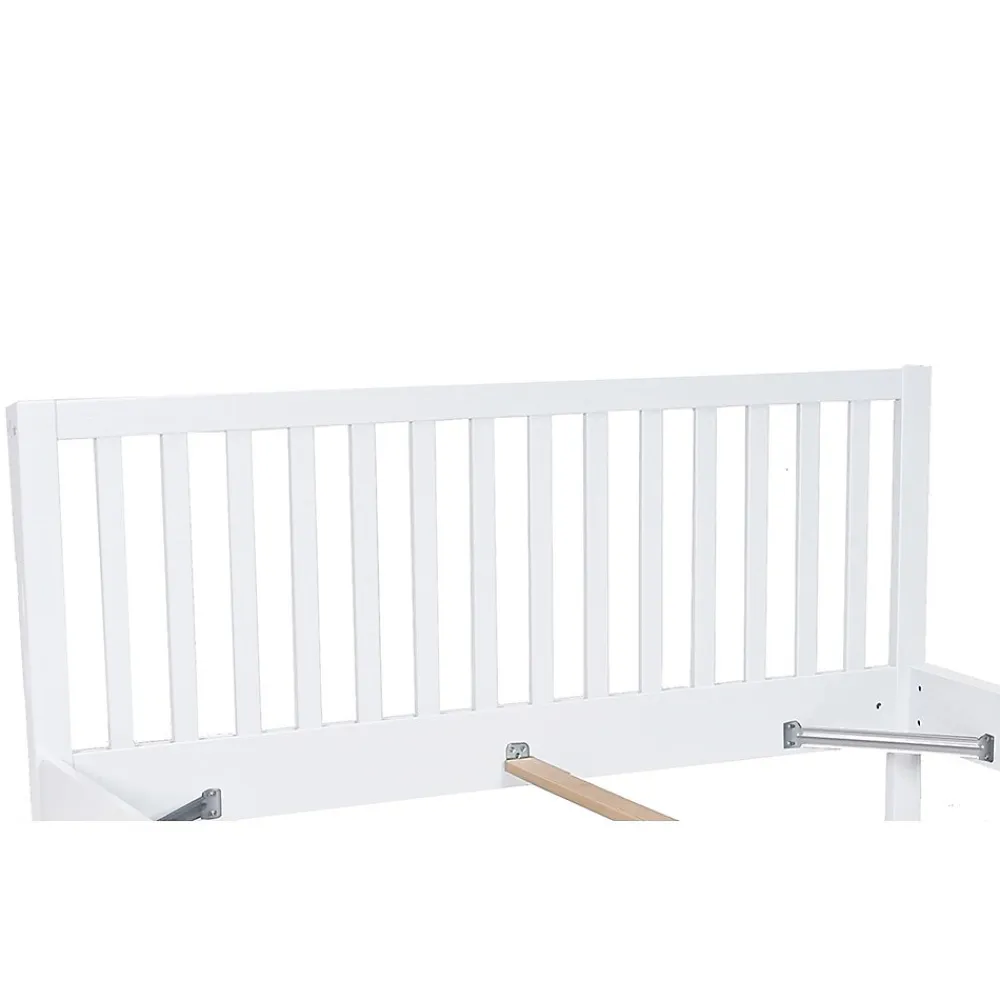 Weber Industries Lit avec tête à barreaux PARKER 160 x 200 cm / Blanc* Lit Double