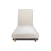 Lit avec tête de lit bouclette et sommier tapissier - Lit en bois massif>Sommeil De Plomb Online