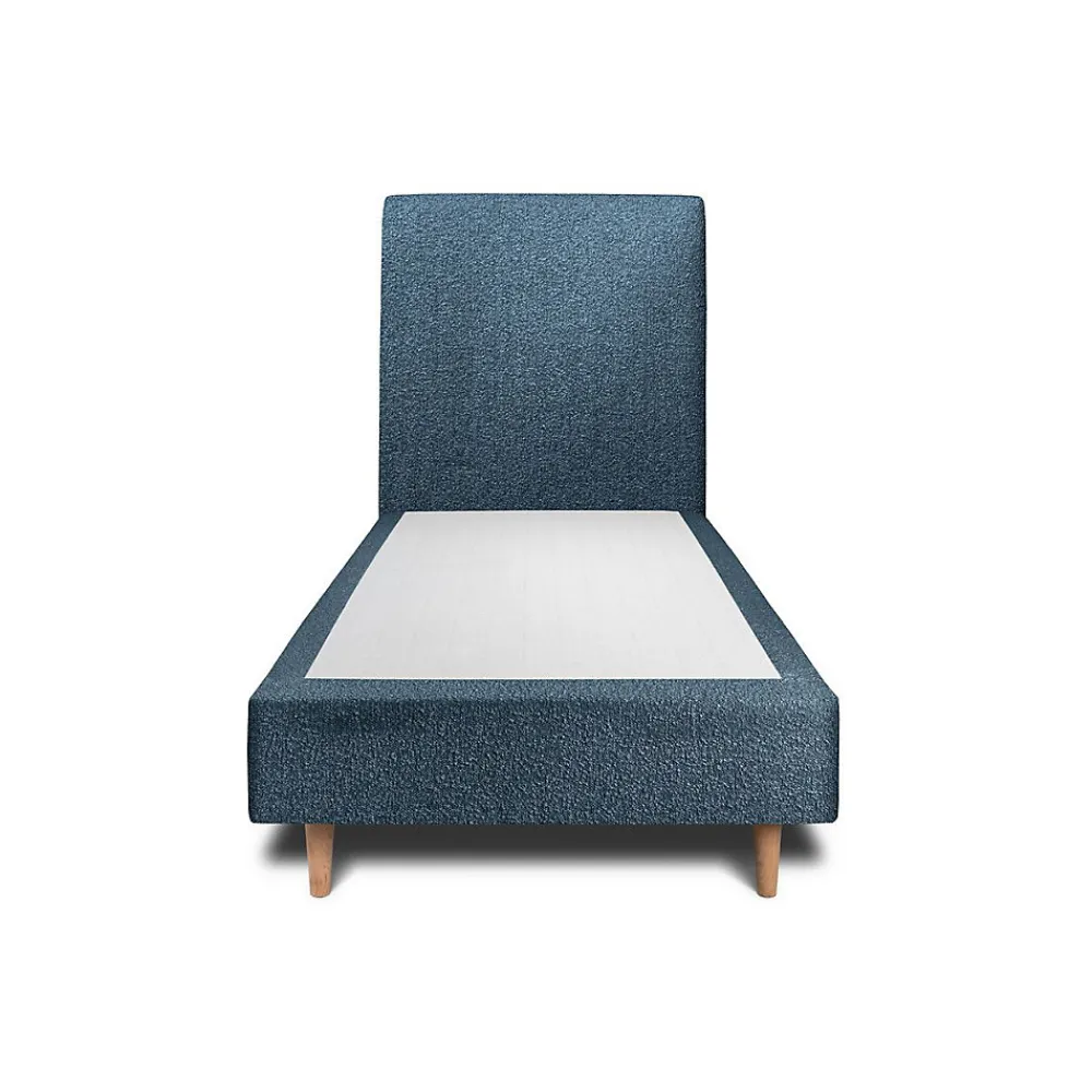 Lit avec tête de lit bouclette et sommier tapissier - Lit en bois massif>Sommeil De Plomb