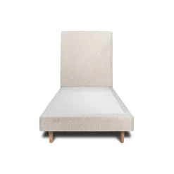 Lit avec tête de lit bouclette et sommier tapissier - Lit en bois massif>Sommeil De Plomb Sale