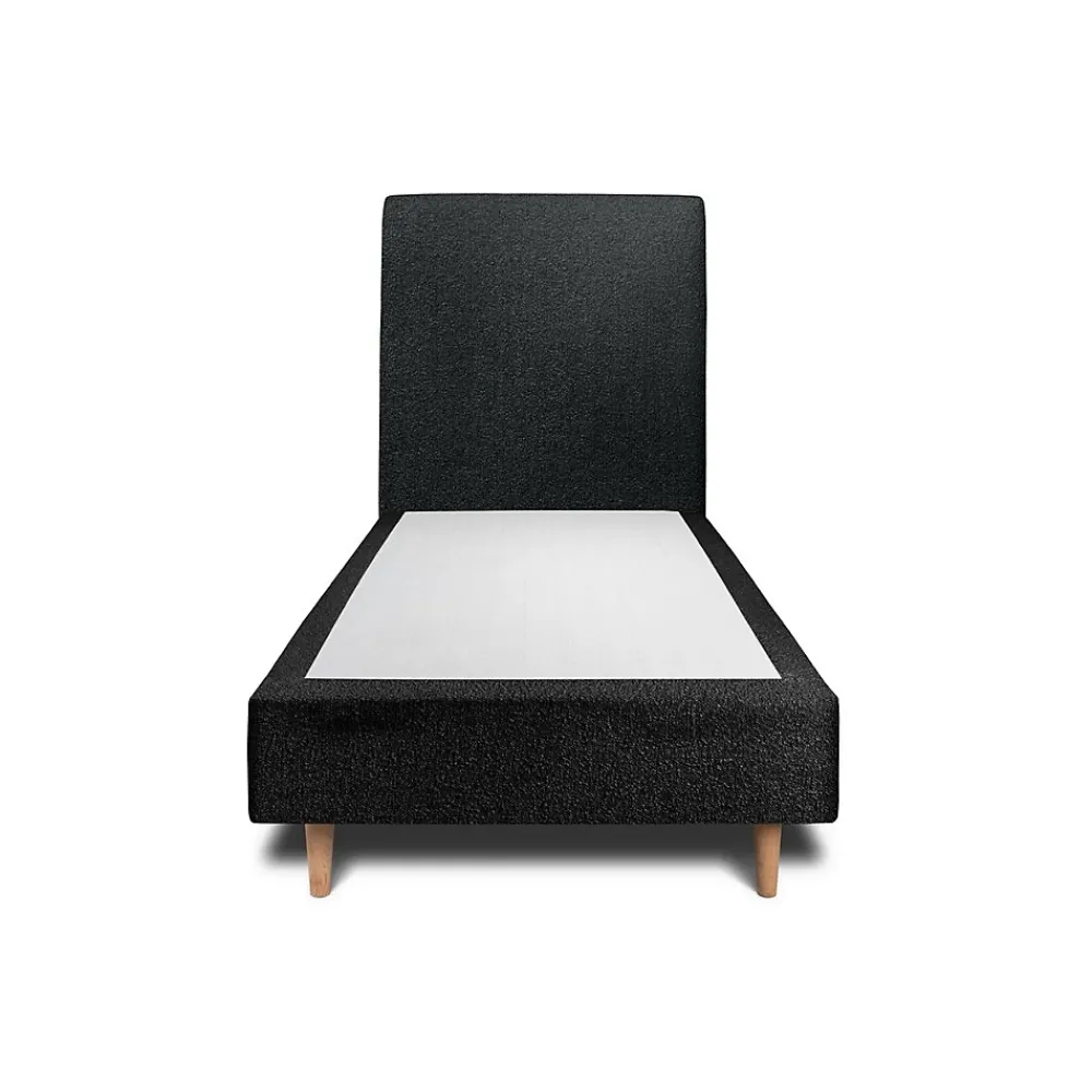 Sommeil De Plomb Lit avec tête de lit bouclette et sommier tapissier - Lit en bois massif* Lit Simple