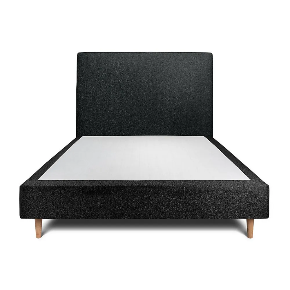 Sommeil De Plomb Lit avec tête de lit bouclette et sommier tapissier - Lit en bois massif* Lit Double