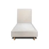 Sommeil De Plomb Lit avec tête de lit bouclette et sommier tapissier - Lit en bois massif* Lit Simple