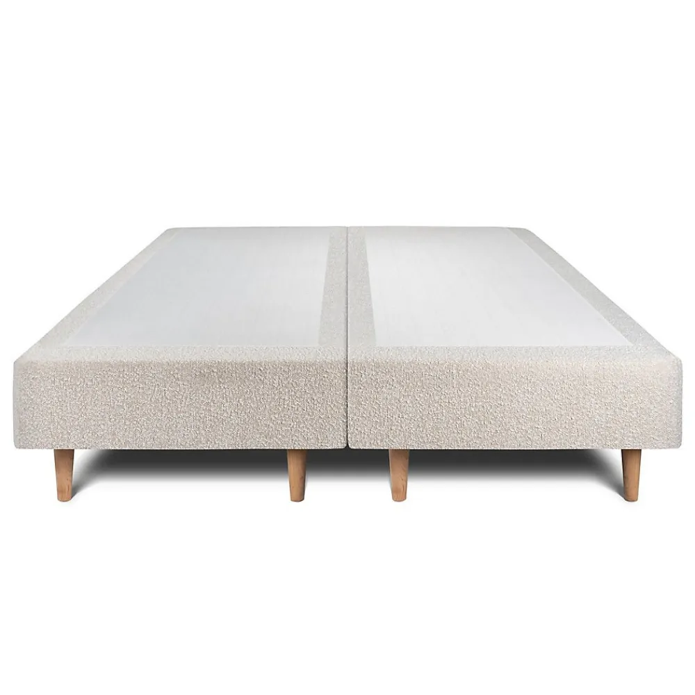 Lit avec tête de lit bouclette et sommier tapissier - Lit en bois massif>Sommeil De Plomb Hot