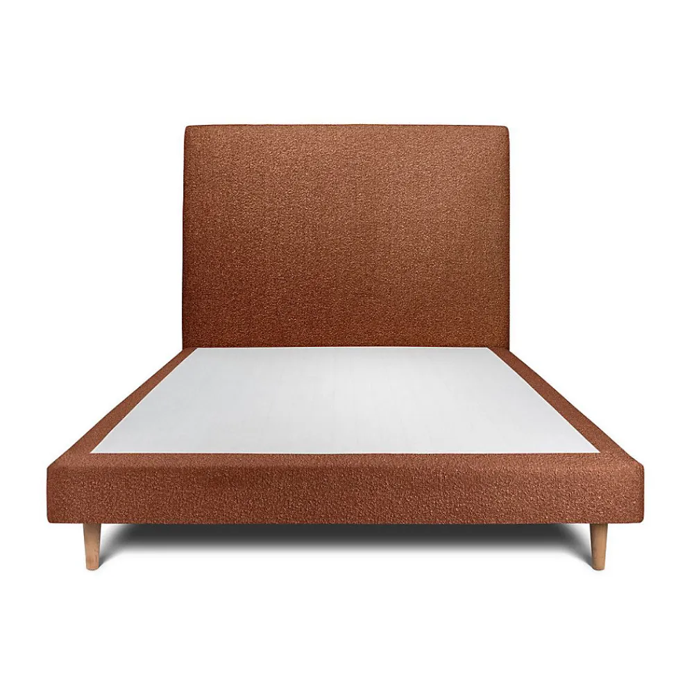 Sommeil De Plomb Lit avec tête de lit bouclette et sommier tapissier - Lit en bois massif* Lit Simple