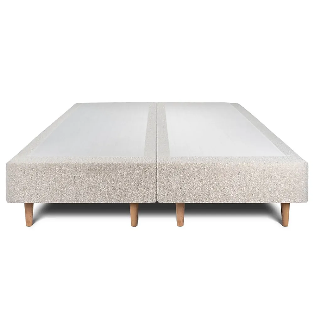 Sommeil De Plomb Lit avec tête de lit bouclette et sommier tapissier - Lit en bois massif* Lit Double