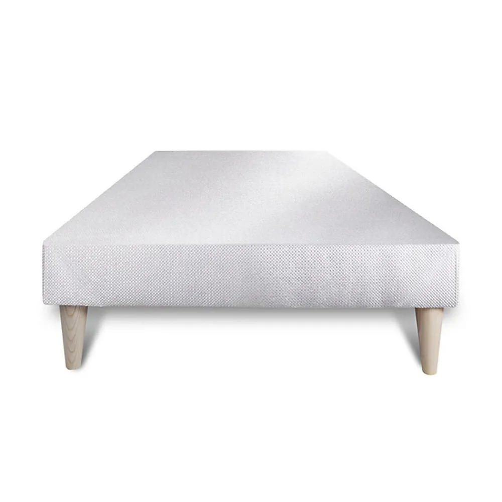 Lit avec tête de lit bouclette et sommier tapissier - Lit en bois massif>Sept Nuits Discount