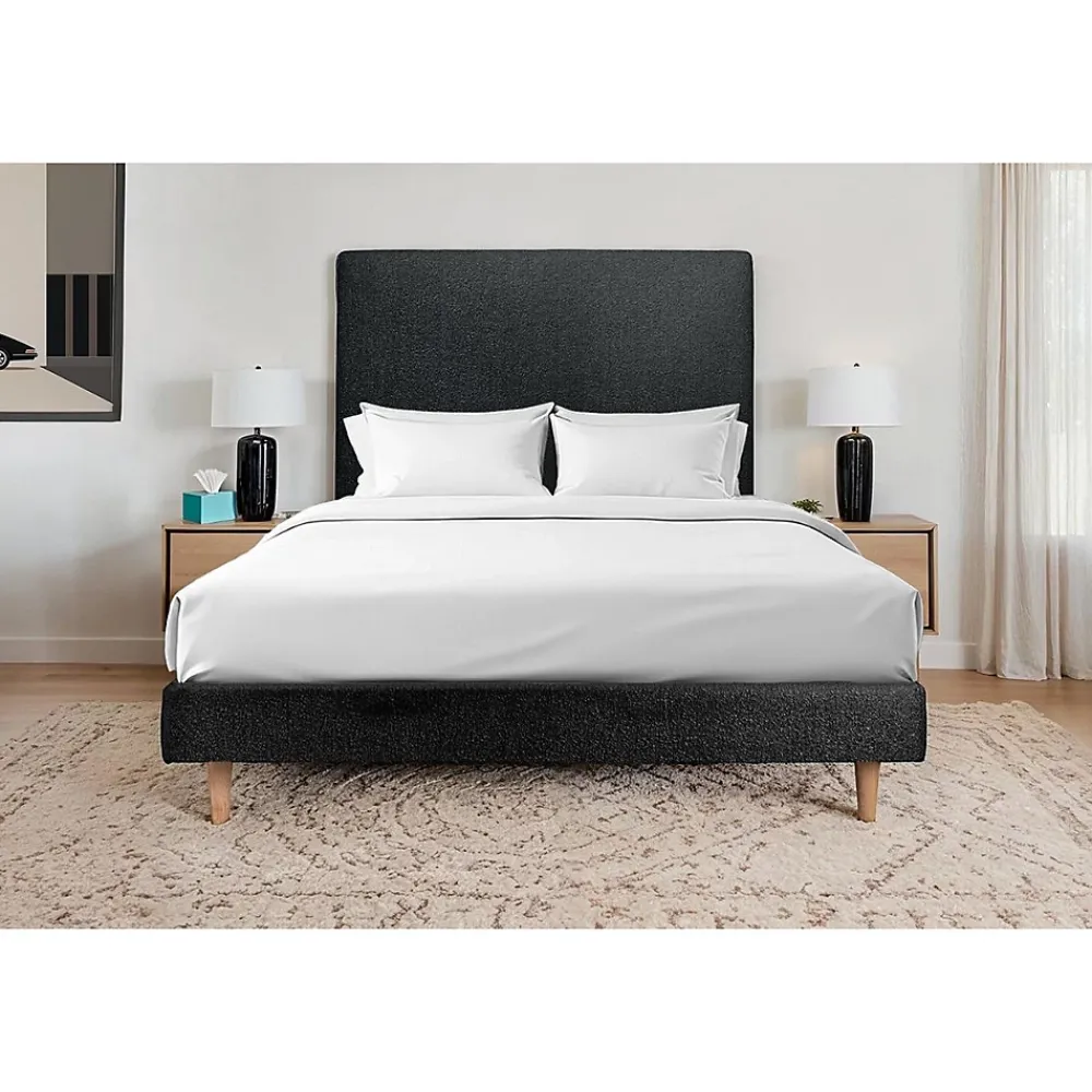 Sommeil De Plomb Lit avec tête de lit bouclette et sommier tapissier - Lit en bois massif* Lit Simple