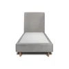 Lit avec tête de lit bouclette et sommier tapissier - Lit en bois massif>Sommeil De Plomb Clearance