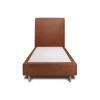 Lit avec tête de lit bouclette et sommier tapissier - Lit en bois massif>Sommeil De Plomb Outlet