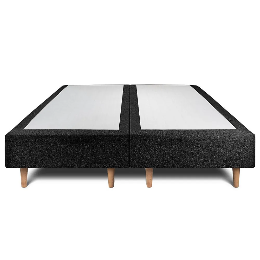 Sommeil De Plomb Lit avec tête de lit capitonnée et sommier tapissier - Lit en bois massif* Lit Double