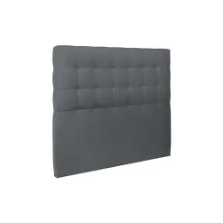 Sommeil De Plomb Lit avec tête de lit capitonnée velours et sommier kit - Lit en bois massif* Lit Simple