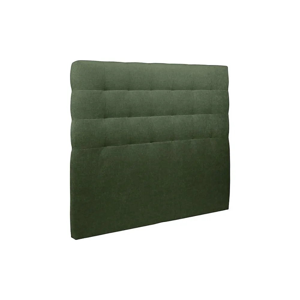 Lit avec tête de lit capitonnée tissu et sommier tapissier - Lit en bois massif>Sommeil De Plomb Hot