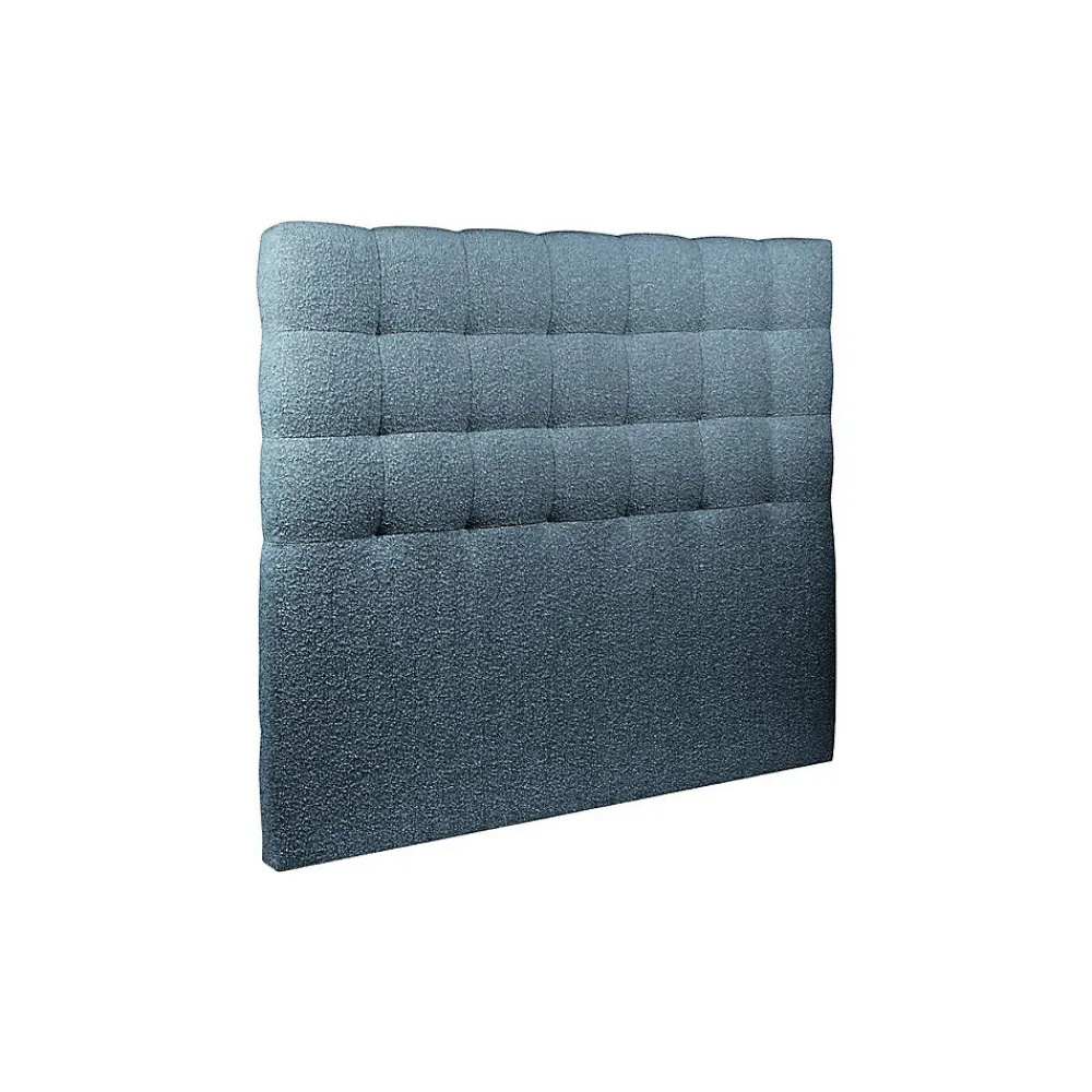 Lit avec tête de lit capitonnée et sommier tapissier - Lit en bois massif>Sommeil De Plomb Outlet
