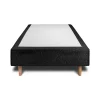Sommeil De Plomb Lit avec tête de lit capitonnée et sommier tapissier - Lit en bois massif* Lit Simple