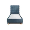 Sommeil De Plomb Lit avec tête de lit capitonnée et sommier tapissier - Lit en bois massif* Lit Simple