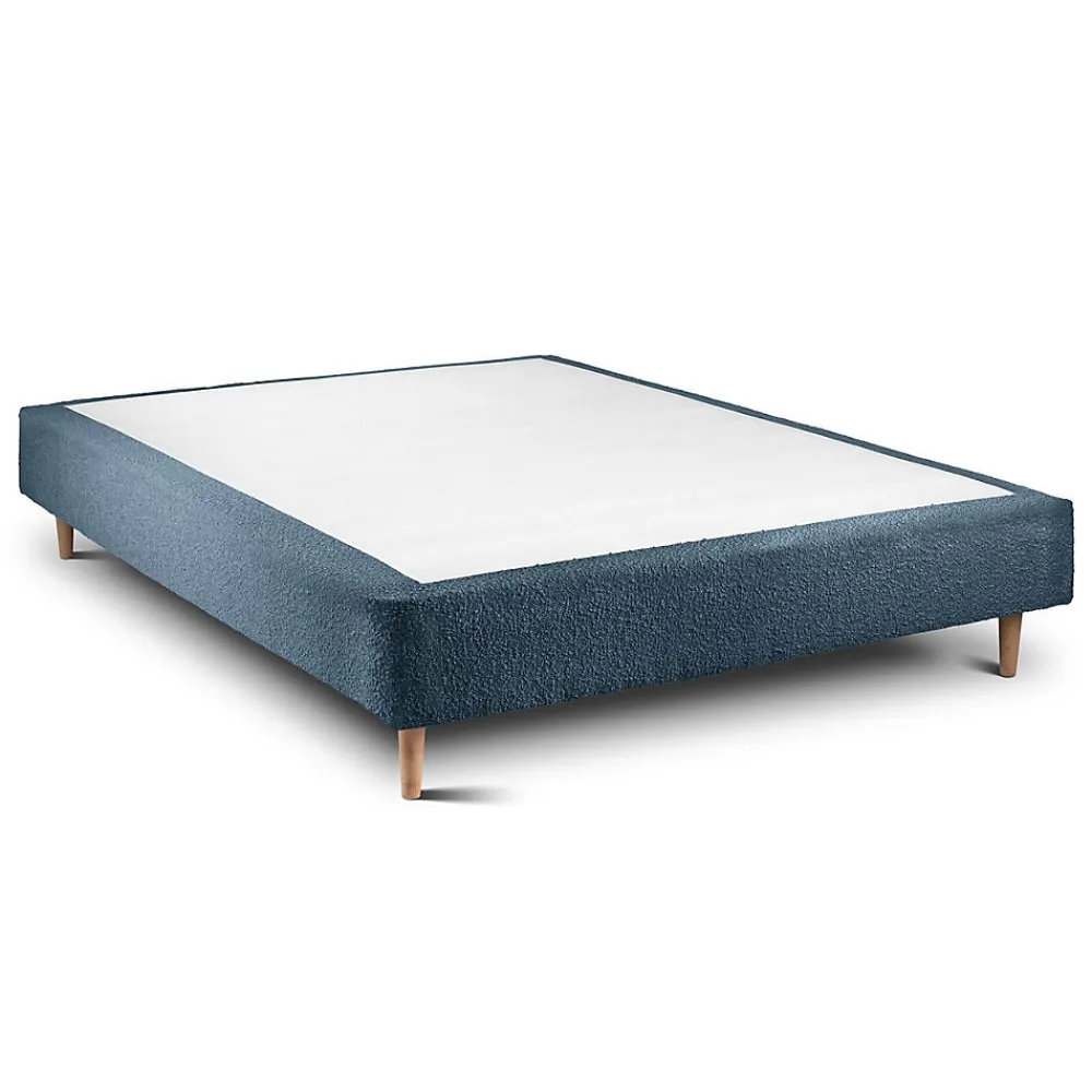 Lit avec tête de lit capitonnée et sommier tapissier - Lit en bois massif>Sommeil De Plomb Hot