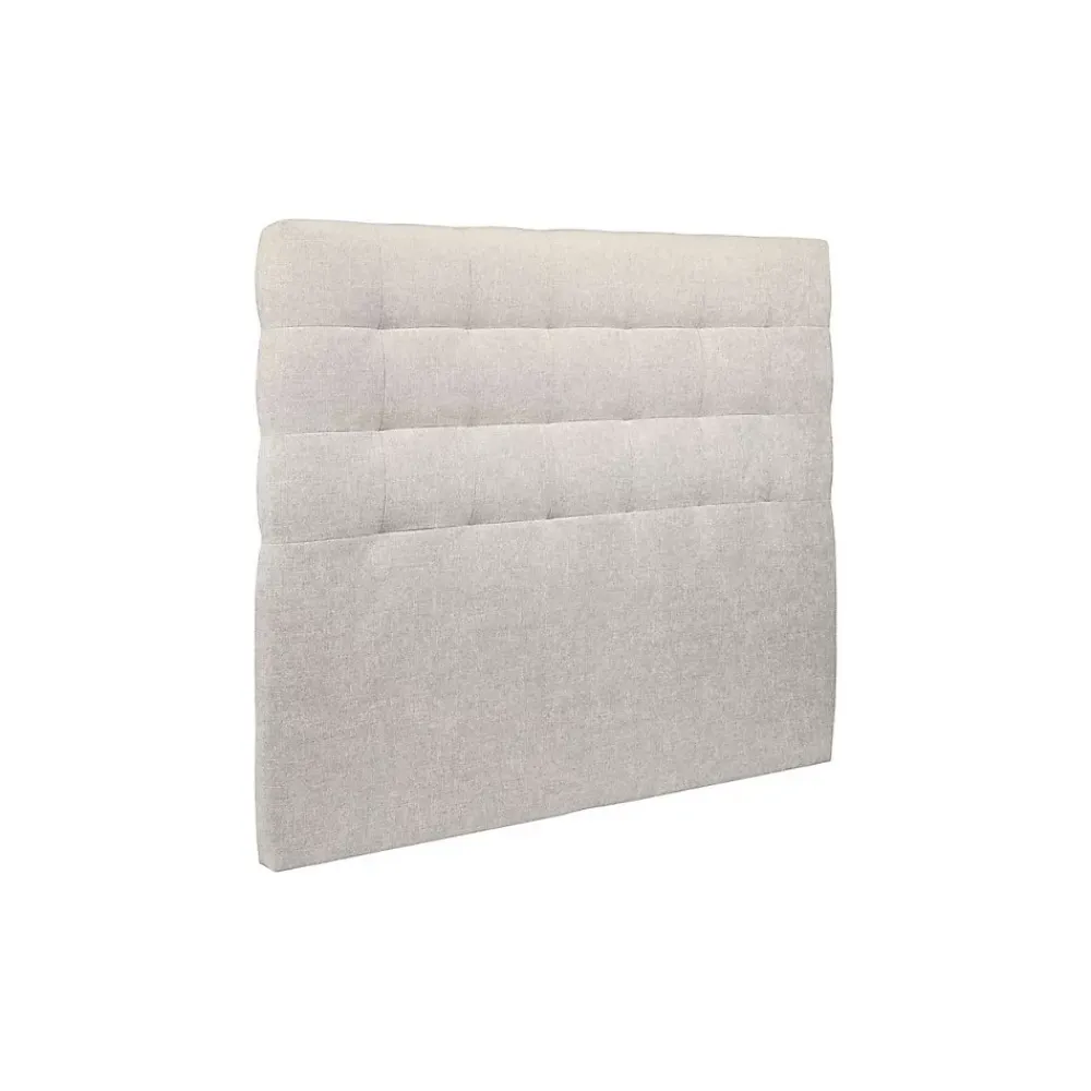 Sommeil De Plomb Lit avec tête de lit capitonnée tissu et sommier tapissier - Lit en bois massif* Lit Double