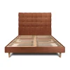 Lit avec tête de lit capitonnée et sommier kit - Lit en bois massif>Sommeil De Plomb Best