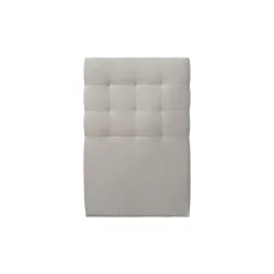 Lit avec tête de lit capitonnée velours et sommier - Lit en bois massif><noscript><img width=