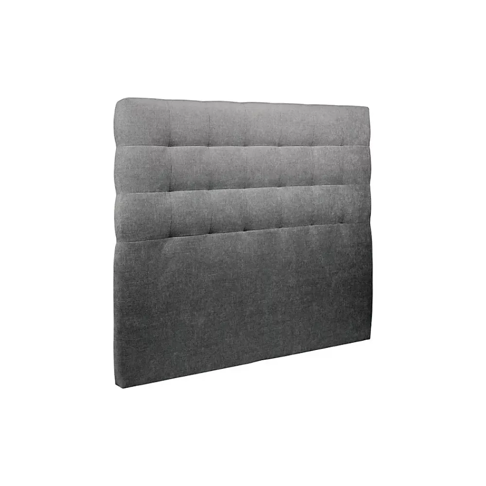 Sommeil De Plomb Lit avec tête de lit capitonnée tissu et sommier tapissier - Lit en bois massif* Lit Simple