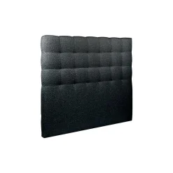 Lit avec tête de lit capitonnée et sommier kit - Lit en bois massif><noscript><img width=