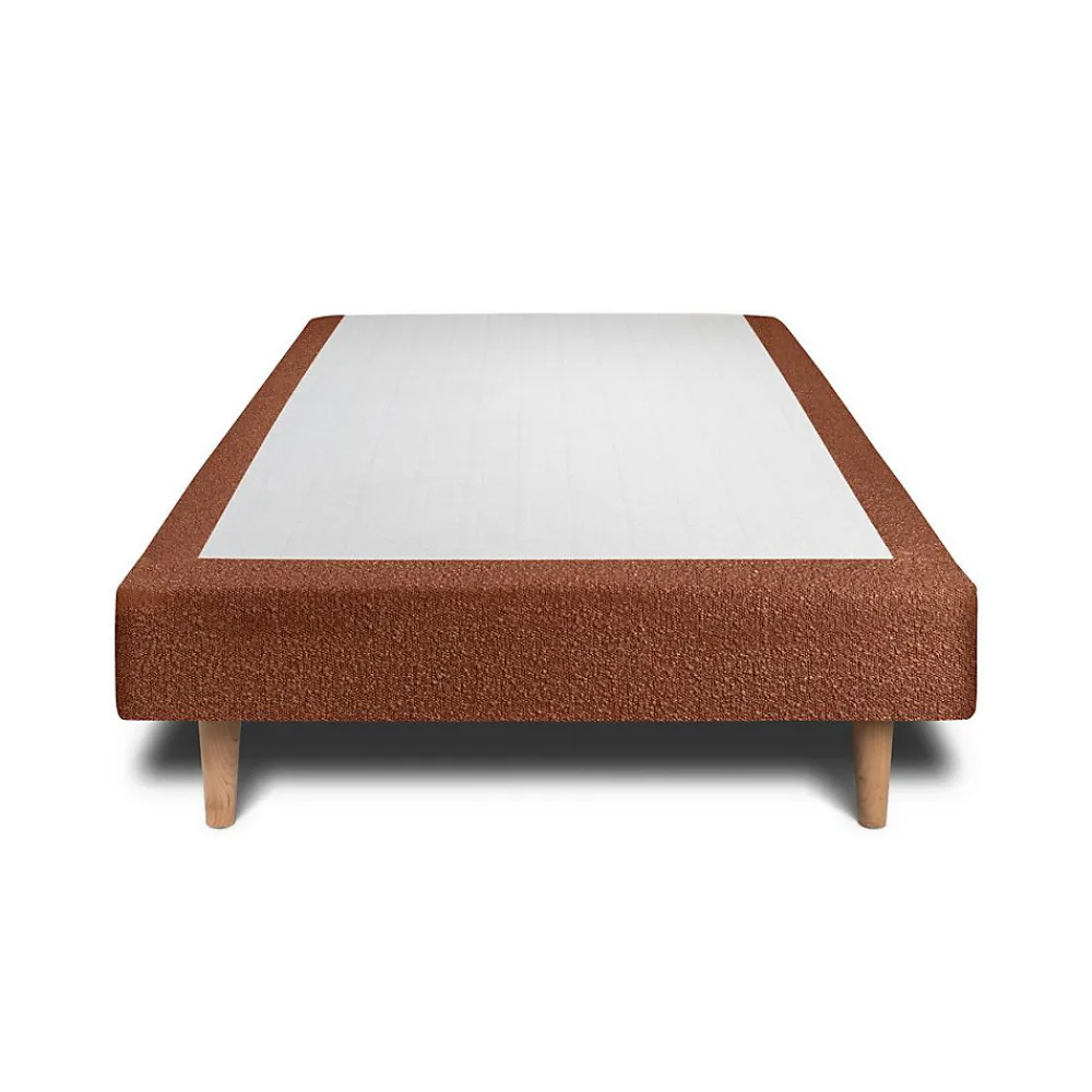 Sommeil De Plomb Lit avec tête de lit capitonnée et sommier tapissier - Lit en bois massif* Lit Simple