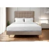 Sommeil De Plomb Lit avec tête de lit capitonnée velours et sommier - Lit en bois massif* Lit Double