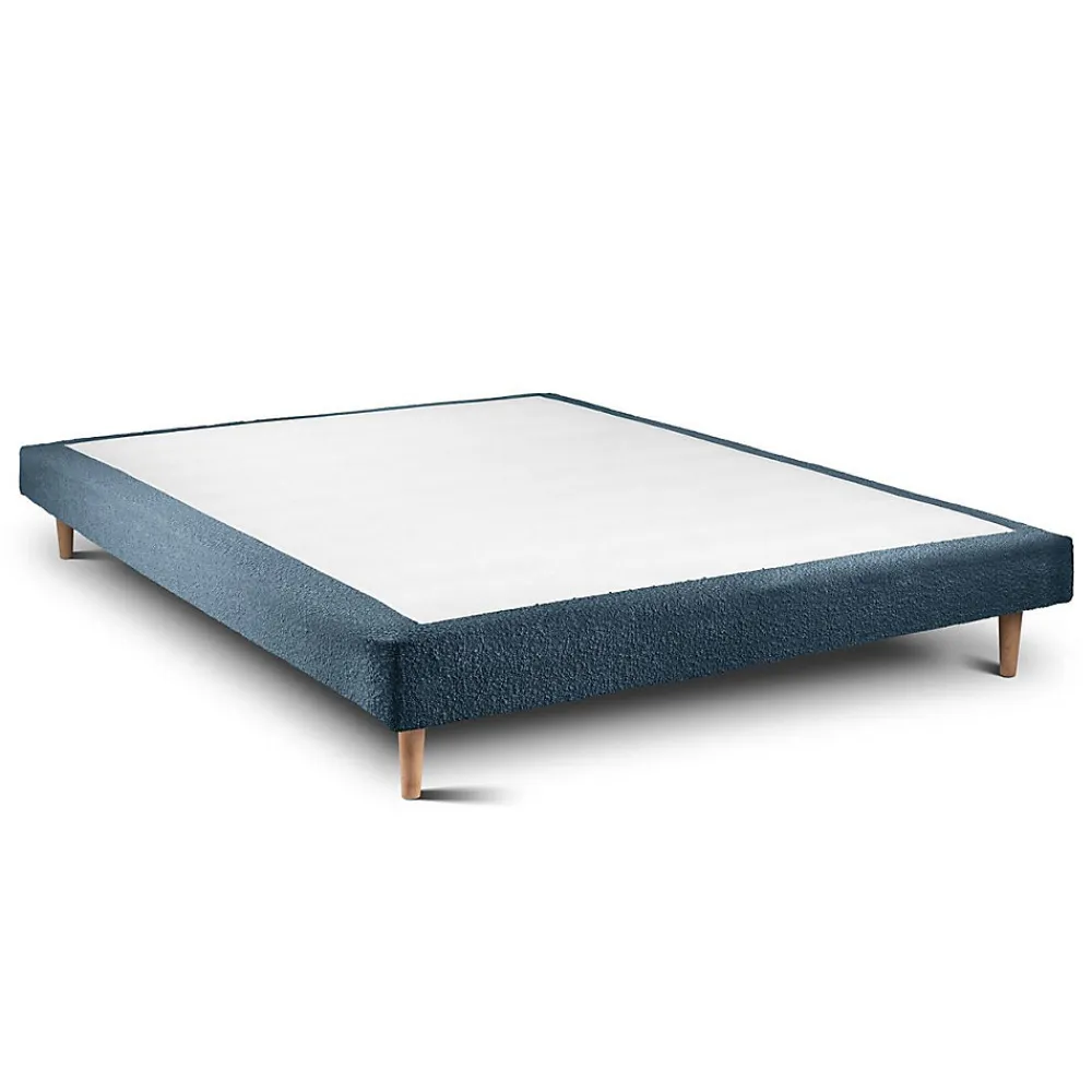 Lit avec tête de lit capitonnée et sommier tapissier - Lit en bois massif>Sommeil De Plomb Clearance