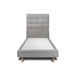 Sommeil De Plomb Lit avec tête de lit capitonnée et sommier tapissier - Lit en bois massif* Lit Simple