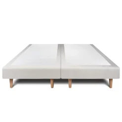 Sommeil De Plomb Lit avec tête de lit capitonnée velours et sommier - Lit en bois massif* Lit Double