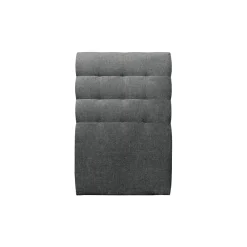 Lit avec tête de lit capitonnée tissu et sommier kit - Lit en bois massif><noscript><img width=