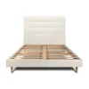 Lit avec tête de lit capitonnée tissu et sommier kit - Lit en bois massif>Sommeil De Plomb Clearance