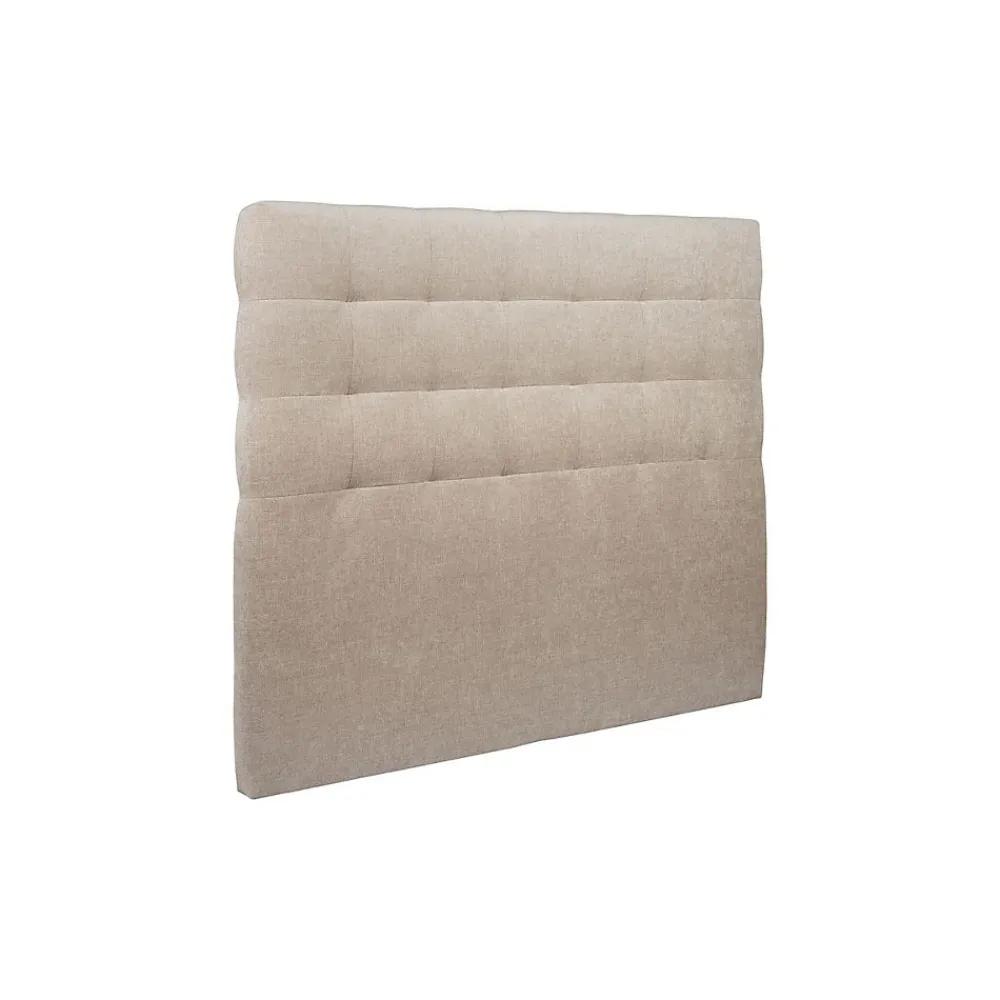 Lit avec tête de lit capitonnée tissu et sommier tapissier - Lit en bois massif>Sommeil De Plomb Best