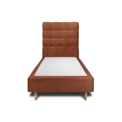 Lit avec tête de lit capitonnée et sommier tapissier - Lit en bois massif>Sommeil De Plomb Clearance