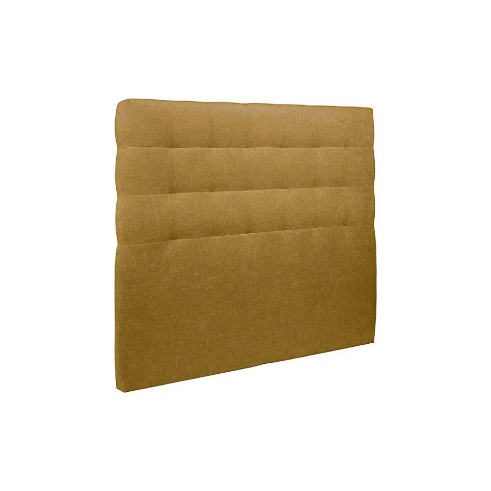 Lit avec tête de lit capitonnée tissu et sommier tapissier - Lit en bois massif>Sommeil De Plomb New