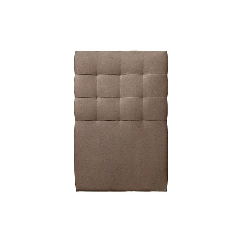 Sommeil De Plomb Lit avec tête de lit capitonnée velours et sommier kit - Lit en bois massif* Lit Simple