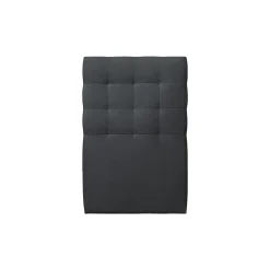 Lit avec tête de lit capitonnée velours et sommier - Lit en bois massif><noscript><img width=