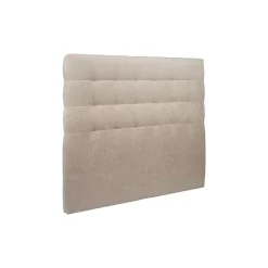 Sommeil De Plomb Lit avec tête de lit capitonnée tissu et sommier tapissier - Lit en bois massif* Lit Double