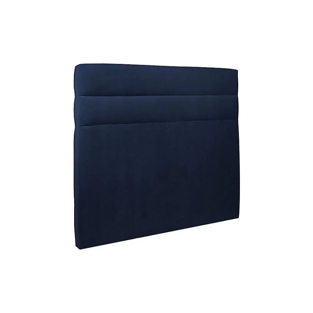 Sommeil De Plomb Lit avec tête de lit lignes velours et sommier tapissier - Lit en bois massif* Lit Double