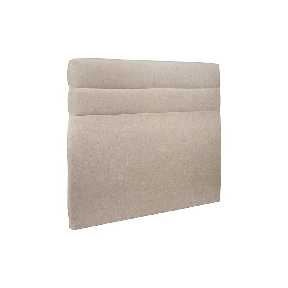 Sommeil De Plomb Lit avec tête de lit lignes tissu et sommier kit - Lit en bois massif* Lit Double