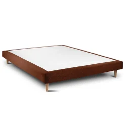 Sommeil De Plomb Lit avec tête de lit lignes bouclette et sommier tapissier - Lit en bois massif* Lit Simple