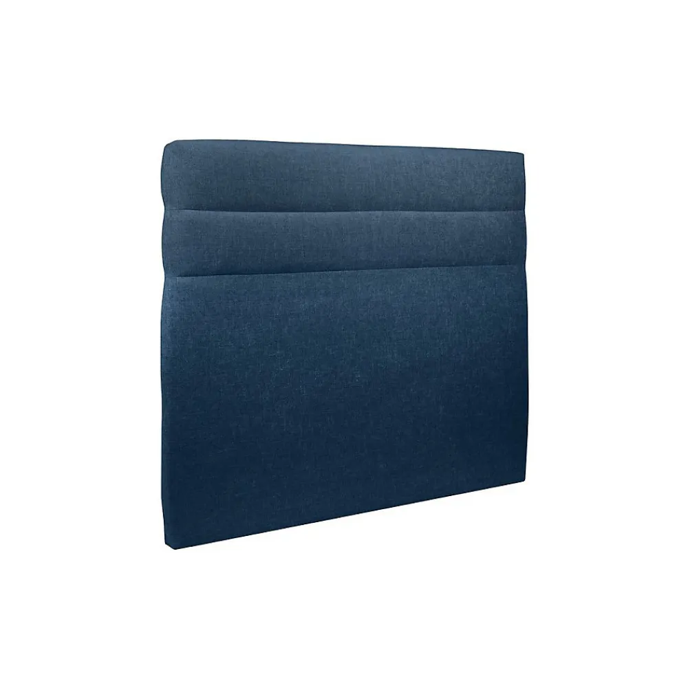 Lit avec tête de lit lignes tissu et sommier tapissier - Lit en bois massif>Sommeil De Plomb Outlet