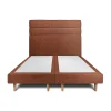 Lit avec tête de lit lignes bouclette et sommier tapissier - Lit en bois massif>Sommeil De Plomb Best