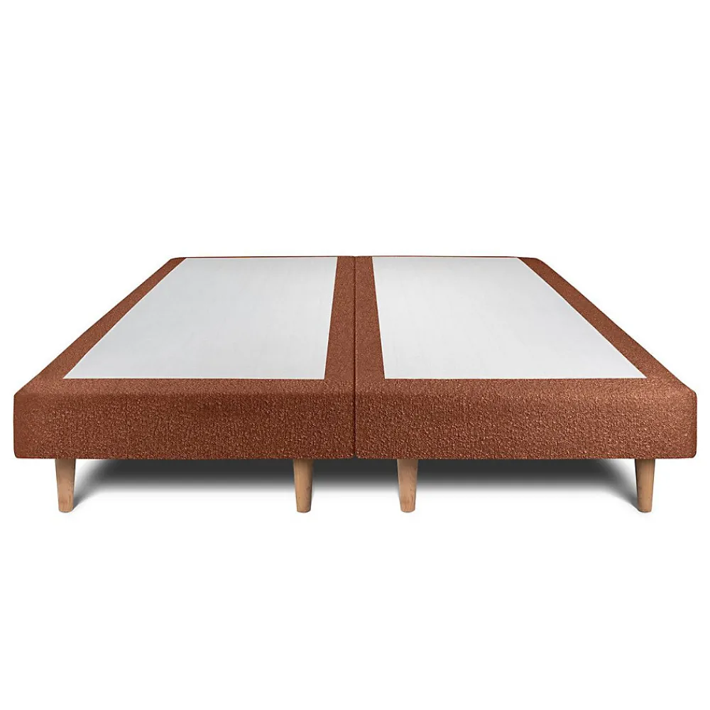 Lit avec tête de lit lignes bouclette et sommier tapissier - Lit en bois massif>Sommeil De Plomb Best